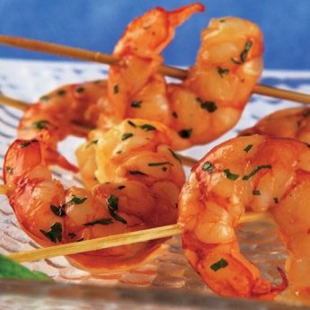 Brocheta de gamba picante