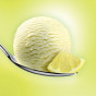 Tarrina helado sorbete con limón