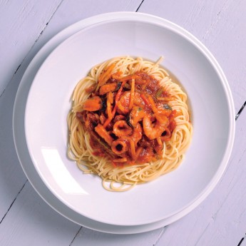 Spaghetti con frutti di mare