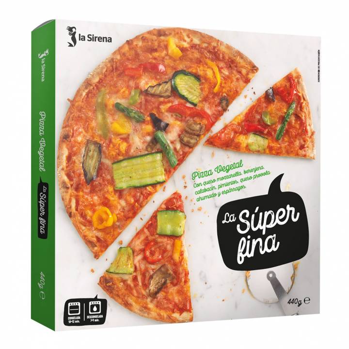 Pizza La Súper fina vegetal