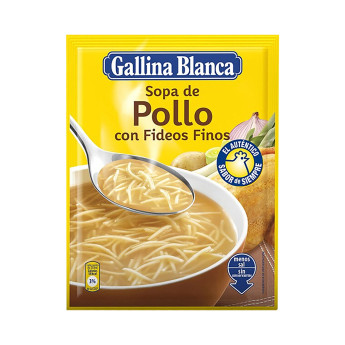 Sopa pollo fideos finos Gallina Blanca