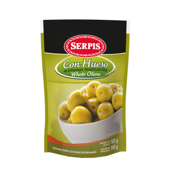 Olives verdes manzanilla a/ pinyol Serpis