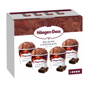 MINICUPS CHOCO. BELGA 4U 380ML H.DAZS