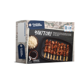 Brocheta con salsa Yakitori